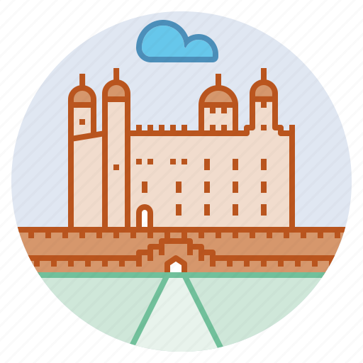 Castle, england, fortress, landmark, royal palace, tower of london icon - Download on Iconfinder