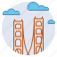 bay, california, connecting, golden gate, landmark, san francisco, suspension bridge 