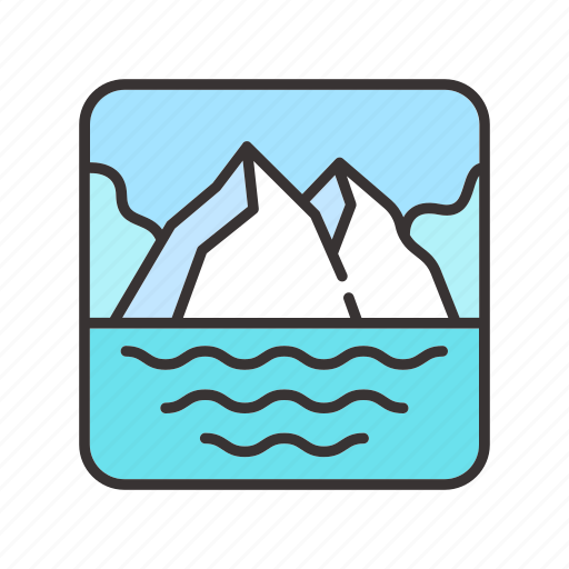 Glacier, ice, iceberg, landscape, ocean icon - Download on Iconfinder