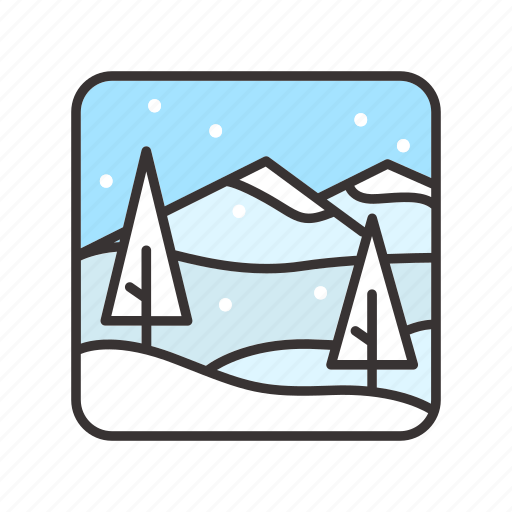 Christmas, landscape, snow, snowflakes, winter icon - Download on Iconfinder