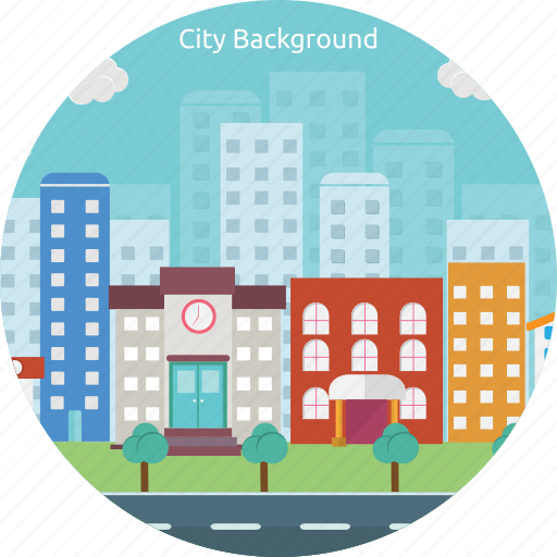 Background, building, city, construction, population, street, town icon - Download on Iconfinder