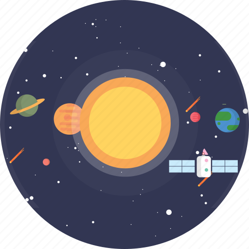 Background, galaxy, planet, satellite, solar system, space, universe icon - Download on Iconfinder