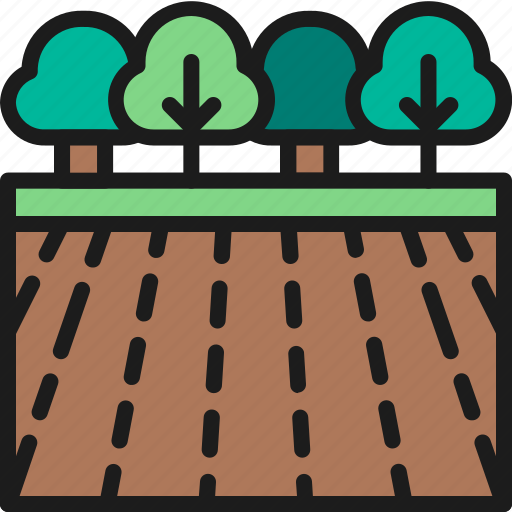 Agriculture, environment, farm, field, garden, landscape, tree icon - Download on Iconfinder