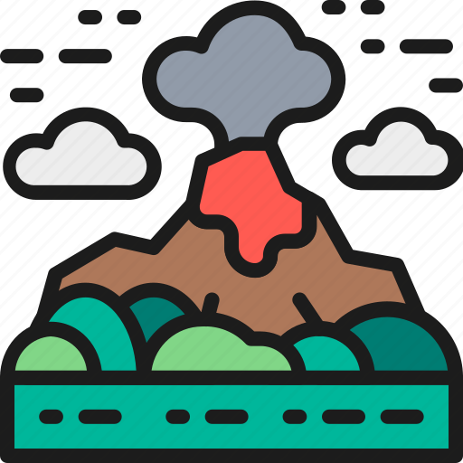Field, geology, landscape, mountain, mountains, nature, volcano icon - Download on Iconfinder