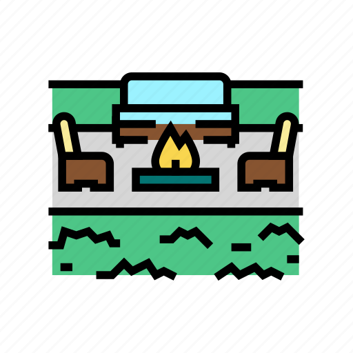 Outdoor, living, furniture, fireplace, landscape, accessories icon - Download on Iconfinder