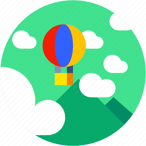 Baloon, circle, flat icon, landscape, tourism, transportation icon - Download on Iconfinder