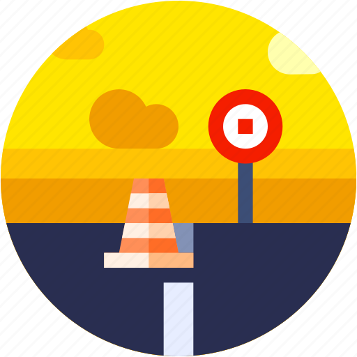 Circle, flat icon, landscape, road icon - Download on Iconfinder