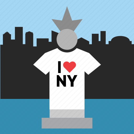 City, i love, new york, shirt, skyline, statue of liberty, t-shirt icon - Download on Iconfinder