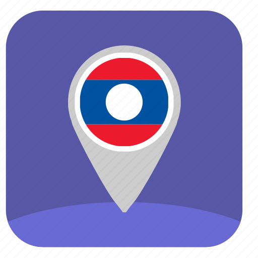 Colors, country, flag, laos, national icon - Download on Iconfinder