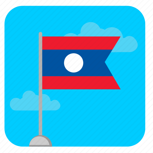 Clouds, flag, laos, sky, stand icon - Download on Iconfinder