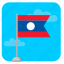 clouds, flag, laos, sky, stand 