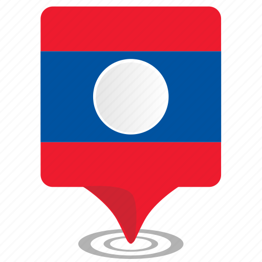 Flag, laos, map, pointer icon - Download on Iconfinder