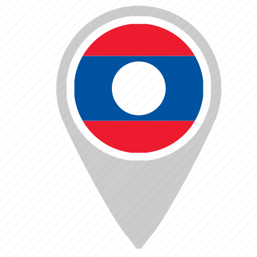 Country, flag, laos, location, point, pointer icon - Download on Iconfinder