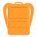 orange, laptop, backpack