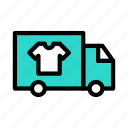 laundry, delivery, truck, clothes, shirts