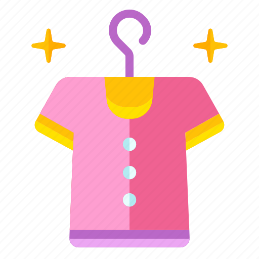 Cleaning, clothes, hanger, tees, drying, housekeeping, washing icon - Download on Iconfinder