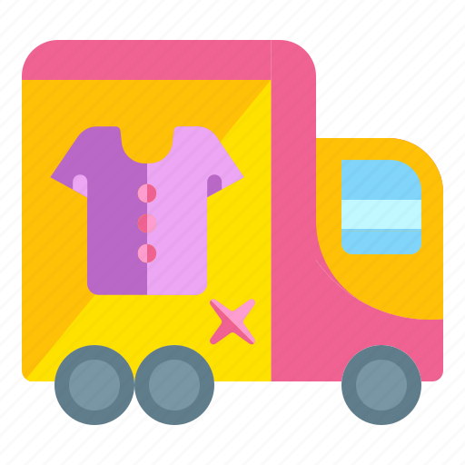 Delivery, laundry, truck, van, clothes, washing, service icon - Download on Iconfinder