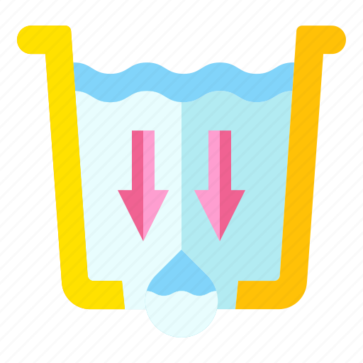 Drain, bucket, water, laundry, housekeeping, cleaning, process icon - Download on Iconfinder