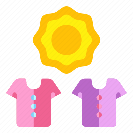 Drying, clothes, washing, cleaning, laundry, sun, housekeeping icon - Download on Iconfinder