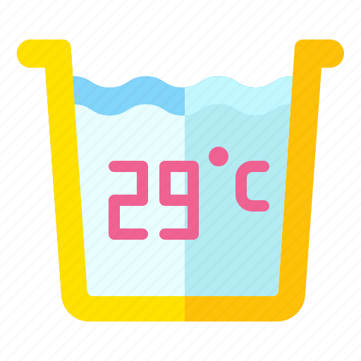 Temperature, bucket, water, laundry, housekeeping, cleaning, process icon - Download on Iconfinder