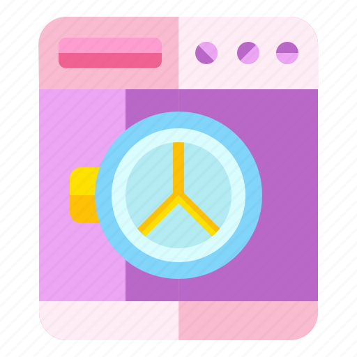 Washing, clean, machine, laundry, housekeeping, cleaning icon - Download on Iconfinder