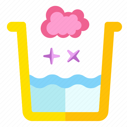 Washing, detergent, water, laundry, housekeeping, cleaning, process icon - Download on Iconfinder