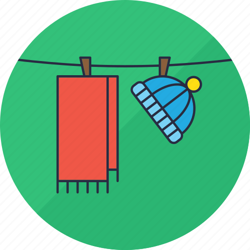 Laundry, cap, clothes, dry, hang, scarf, washing icon - Download on Iconfinder
