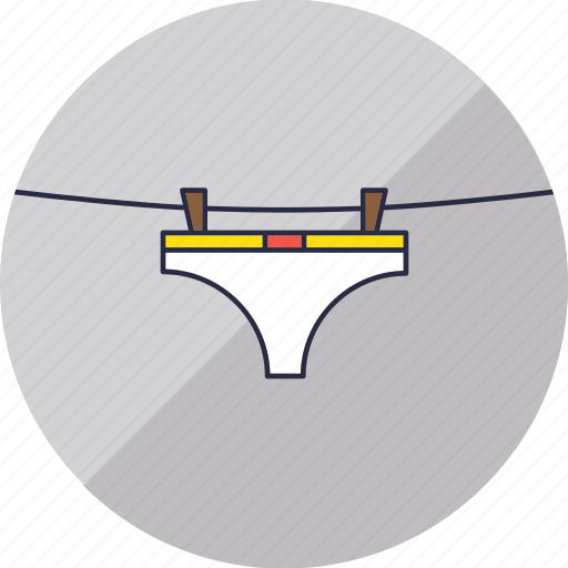 Laundry, briefs, clothes, hang, underwear, washing, wear icon - Download on Iconfinder