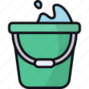 bucket, container, water, cleaning, pail, tool