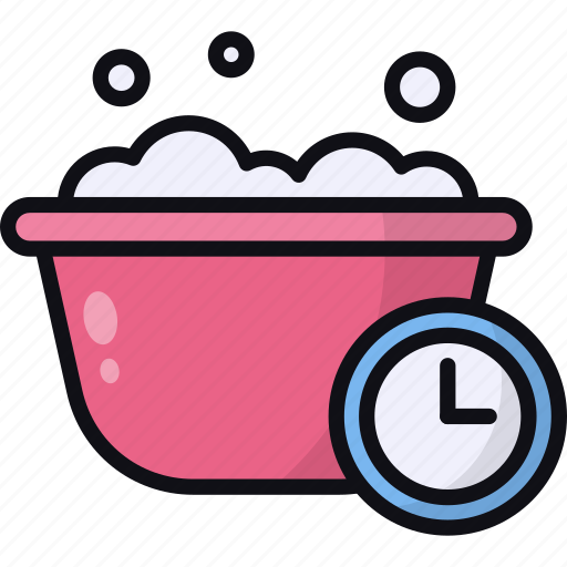 Soak, duration, laundry, wash basin, time, washing, detergent icon - Download on Iconfinder