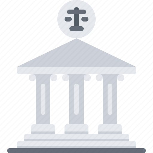 Building, court, courthouse, justice, law, lawyer, scales icon - Download on Iconfinder