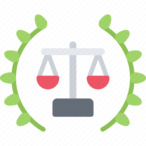 Court, laurel, law, lawyer, peace, scales, wreath icon - Download on Iconfinder