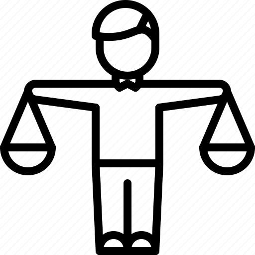 Court, justice, law, lawyer, man, scales icon - Download on Iconfinder