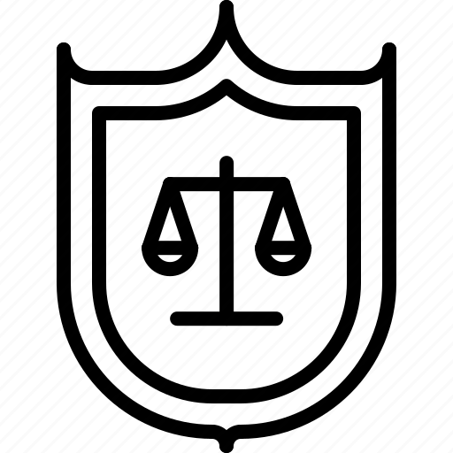 Court, justice, law, lawyer, protection, shield icon - Download on Iconfinder