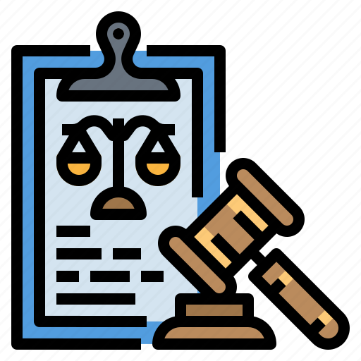 Document, gavel, judge, law, legal icon - Download on Iconfinder