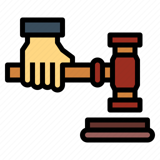 Hammer, judge, law, hand icon - Download on Iconfinder