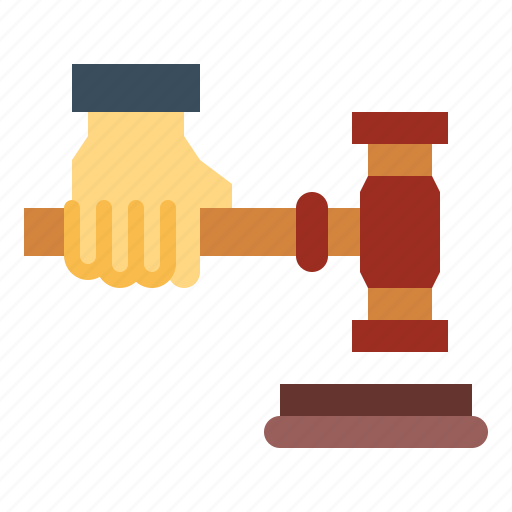 Hammer, judge, law, hand icon - Download on Iconfinder