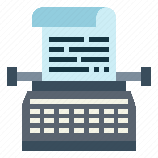 Typewriter, copywriting, writing, tool, sheet icon - Download on Iconfinder