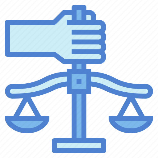 Law, justice, scale, hand icon - Download on Iconfinder