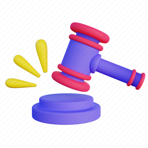 Law, gavel, justice, legal, hammer, judge, court 3D illustration - Download on Iconfinder
