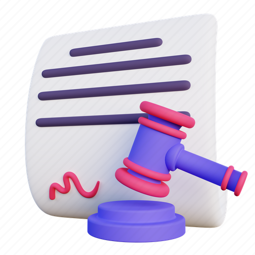 Law, legal, document, agreement, contract, paperwork, lawsuit 3D illustration - Download on Iconfinder