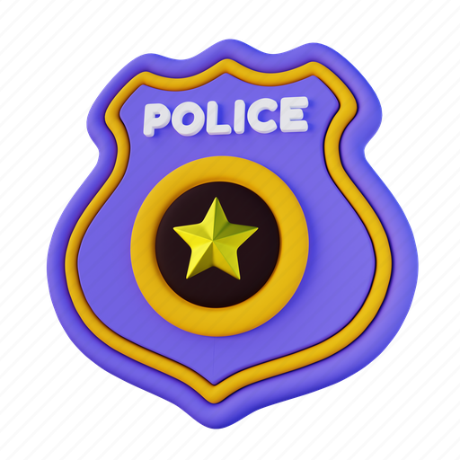 Law, police, badge, cop, cowboy, authority, officer 3D illustration - Download on Iconfinder