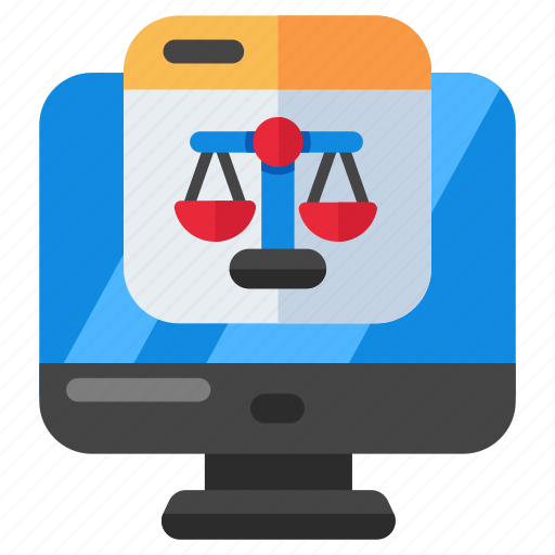 Law website, online law, online justice, online equity, online fairness icon - Download on Iconfinder
