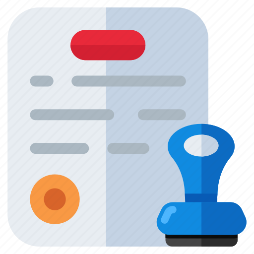 Stamp paper, stamp document, verified paper, verified document, approved paper icon - Download on Iconfinder