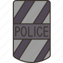 shield, protection, police, officer, guard