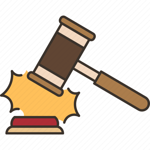 Verdict, gavel, courtroom, justice, judgment icon - Download on Iconfinder