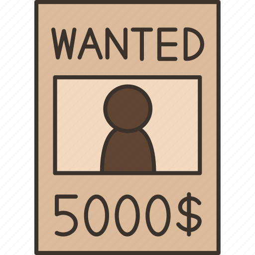 Wanted, criminal, crime, poster, announcement icon - Download on Iconfinder