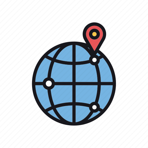 Geographical, geolocation, global, globe, indication, location, restriction icon - Download on Iconfinder