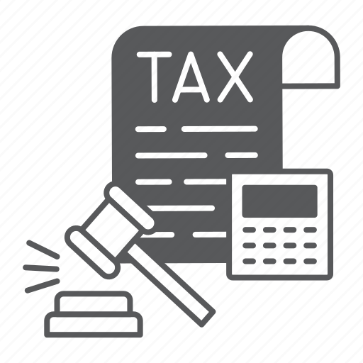 Tax, law, judge, economy, document, gavel, calculator icon - Download on Iconfinder