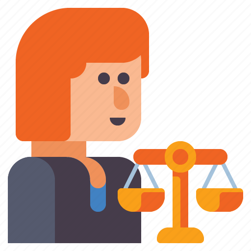 Lawyer, female, law, court, legal, justice icon - Download on Iconfinder